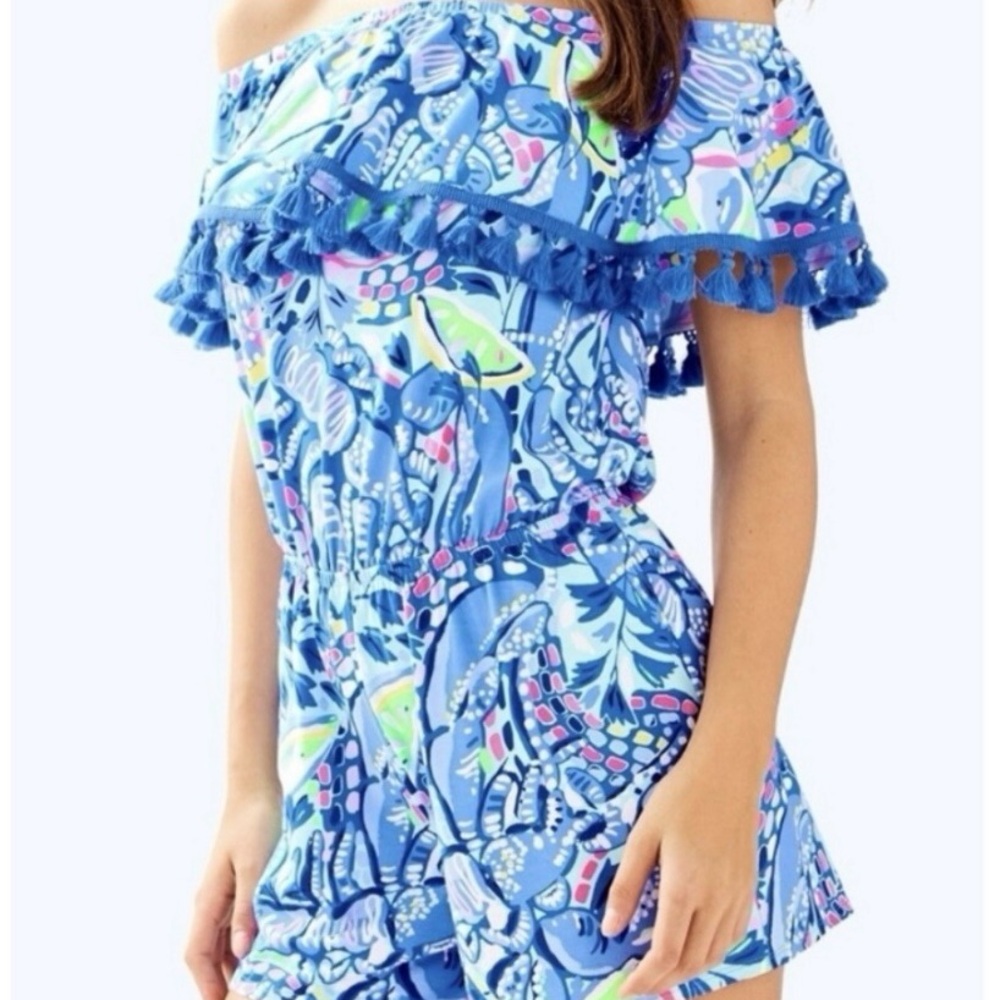 Lilly Pulitzer La Fortuna Tassel Romper